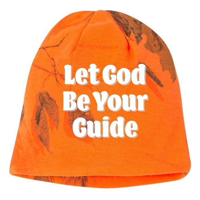 Let God Be Your Guide Classic Tv Soap Operas Front & Back Kati - Camo Knit Beanie