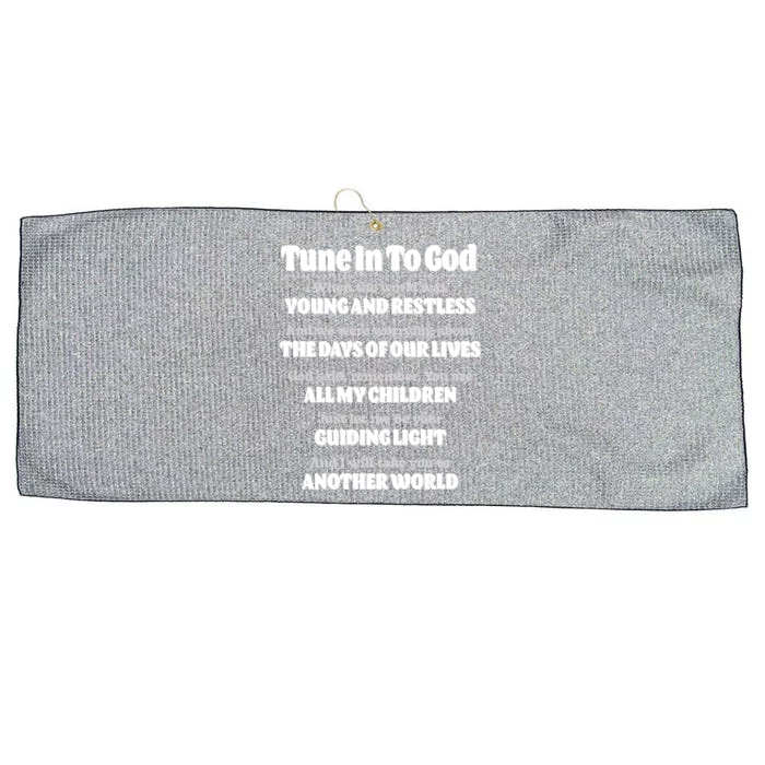 Let God Be Your Guide Classic Tv Soap Operas Front & Back Large Microfiber Waffle Golf Towel