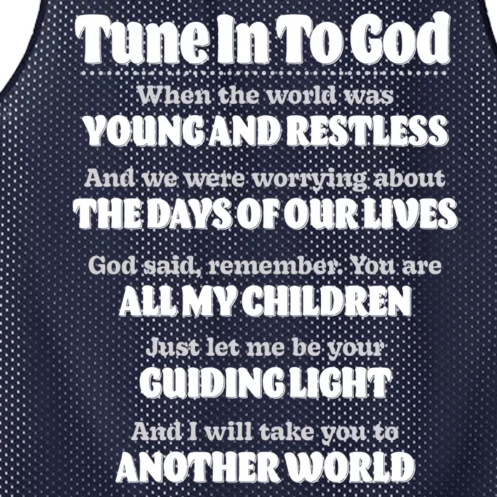 Let God Be Your Guide Classic Tv Soap Operas Front & Back Mesh Reversible Basketball Jersey Tank