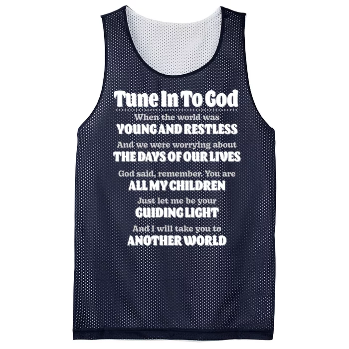 Let God Be Your Guide Classic Tv Soap Operas Front & Back Mesh Reversible Basketball Jersey Tank