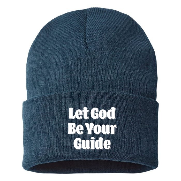 Let God Be Your Guide Classic Tv Soap Operas Front & Back Sustainable Knit Beanie