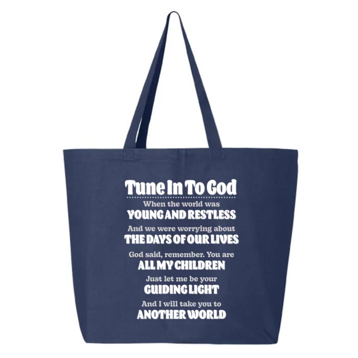 Let God Be Your Guide Classic Tv Soap Operas Front & Back 25L Jumbo Tote