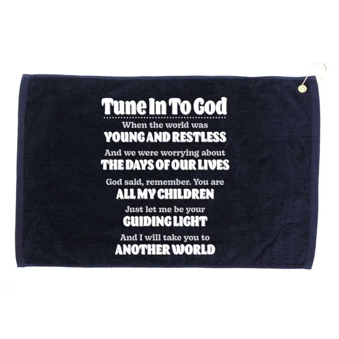 Let God Be Your Guide Classic Tv Soap Operas Front & Back Grommeted Golf Towel