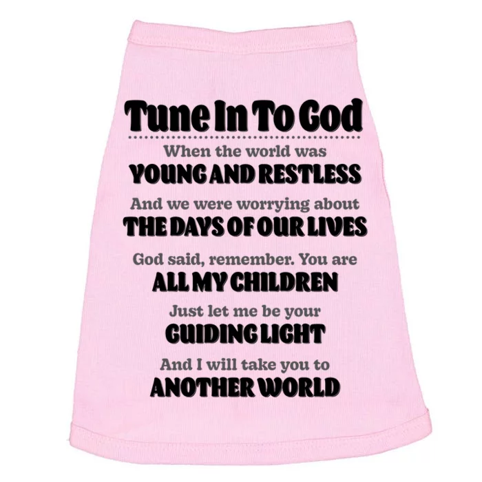 Let God Be Your Guide Classic Tv Soap Operas Front & Back Doggie Tank