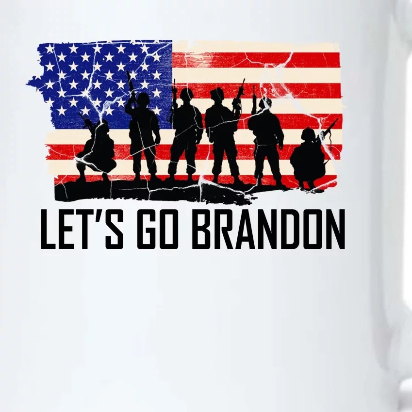 Let's Go Brandon Military Troops American Flag Black Color Changing Mug