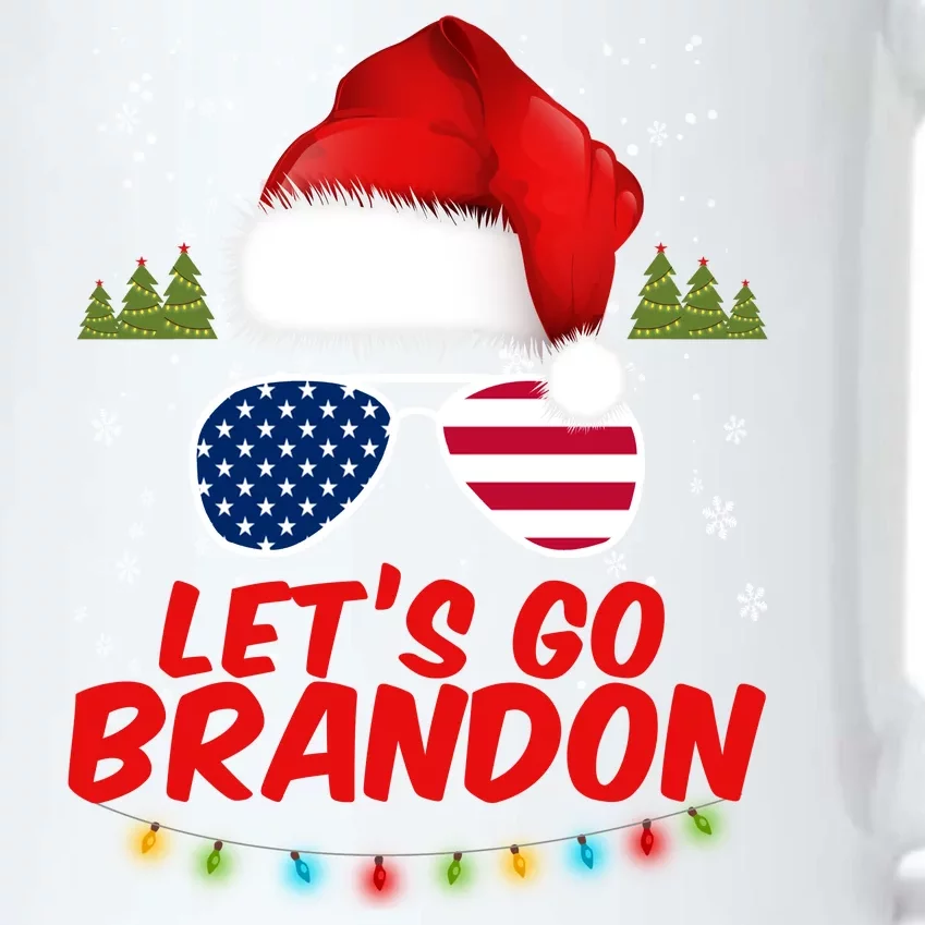 Let's Go Brandon Santa Claus USA Christmas Shades Black Color Changing Mug