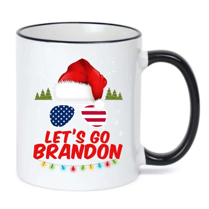 Let's Go Brandon Santa Claus USA Christmas Shades Black Color Changing Mug