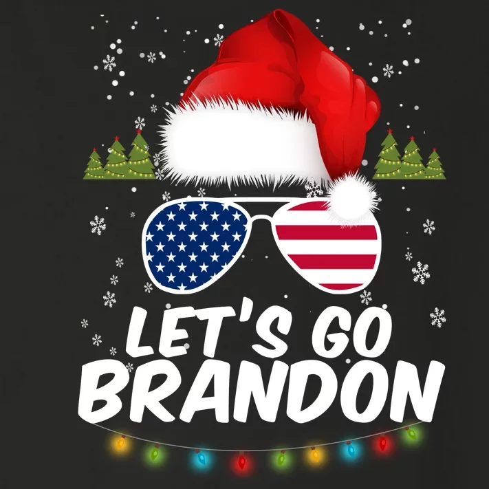 Let's Go Brandon Santa Claus USA Christmas Shades Toddler Long Sleeve Shirt