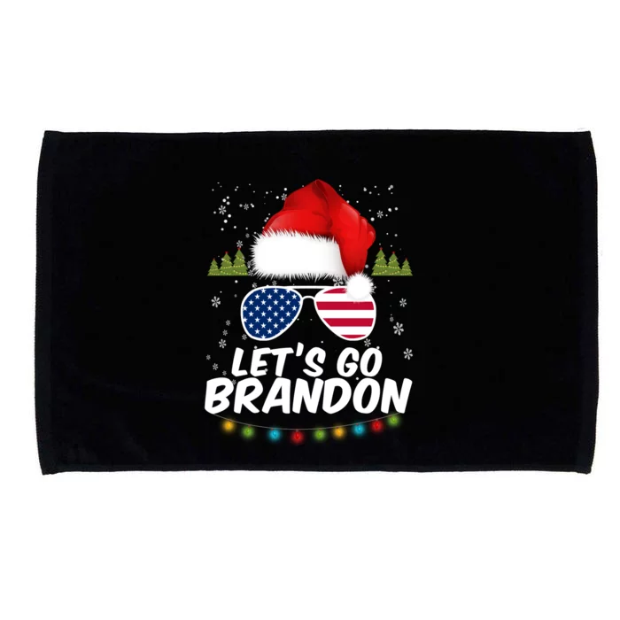 Let's Go Brandon Santa Claus USA Christmas Shades Microfiber Hand Towel