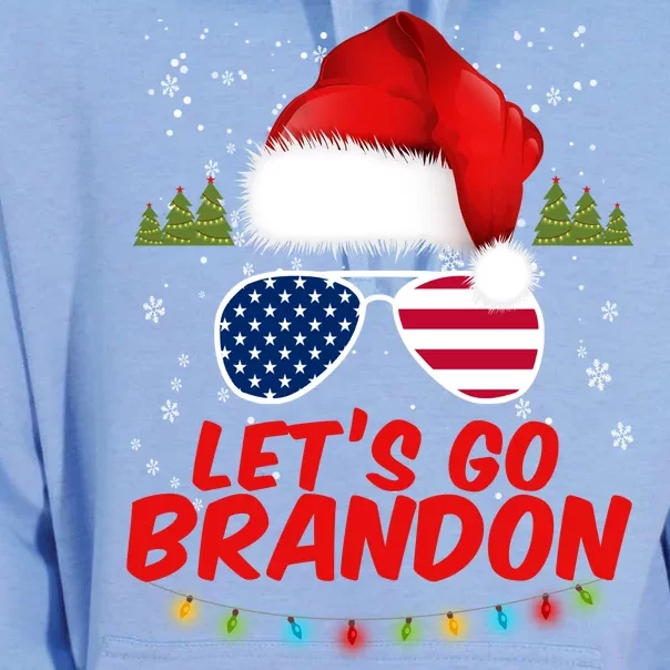 Let's Go Brandon Santa Claus USA Christmas Shades Unisex Surf Hoodie