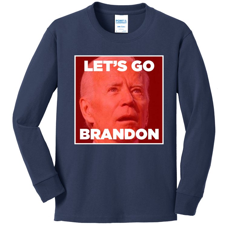 Let's Go Brandon Joe Apparel Kids Long Sleeve Shirt