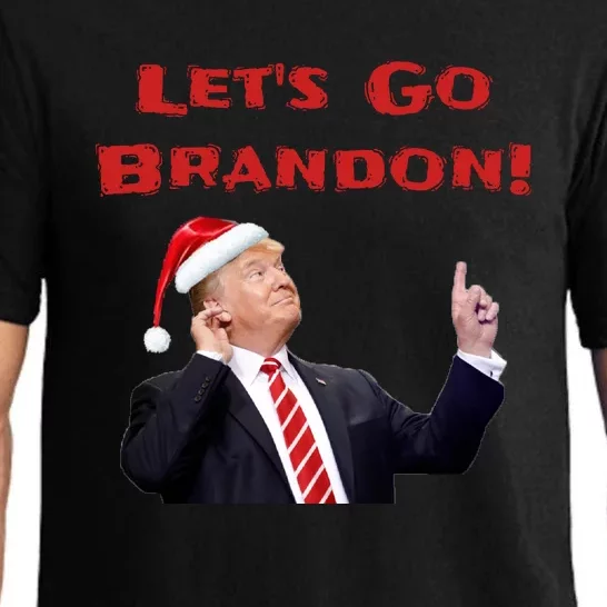 MAGA Republican Let's Go Brandon Anti Biden Christmas Trump Pajama Set