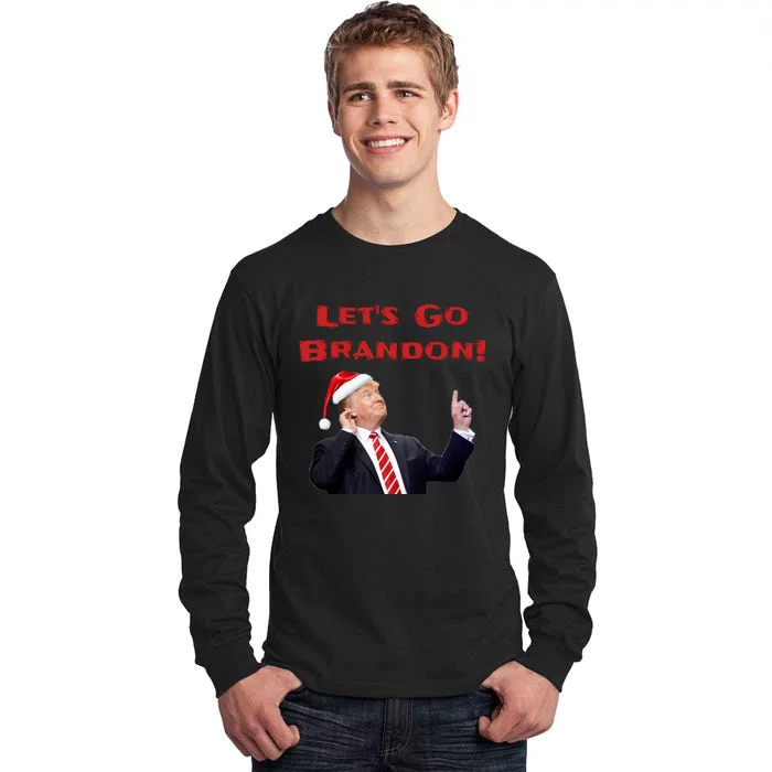 MAGA Republican Let's Go Brandon Anti Biden Christmas Trump Tall Long Sleeve T-Shirt