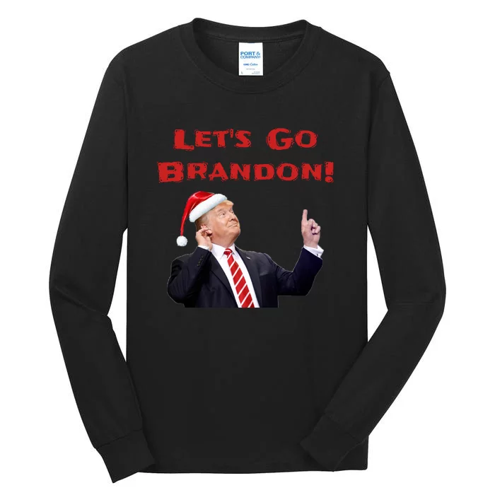 MAGA Republican Let's Go Brandon Anti Biden Christmas Trump Tall Long Sleeve T-Shirt