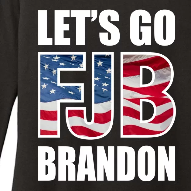 Let's Go Brandon FJB Flag Image Kitchenware Front & Back Womens CVC Long Sleeve Shirt