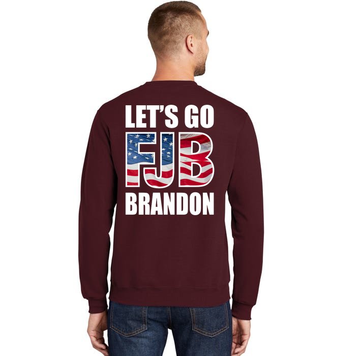 Let's Go Brandon FJB Flag Image Kitchenware Front & Back Tall Sweatshirt