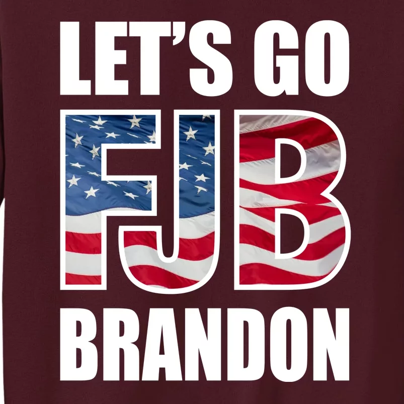 Let's Go Brandon FJB Flag Image Kitchenware Front & Back Tall Sweatshirt