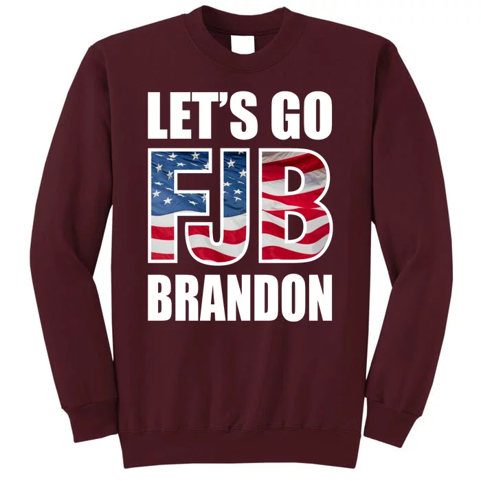 Let's Go Brandon FJB Flag Image Kitchenware Front & Back Tall Sweatshirt