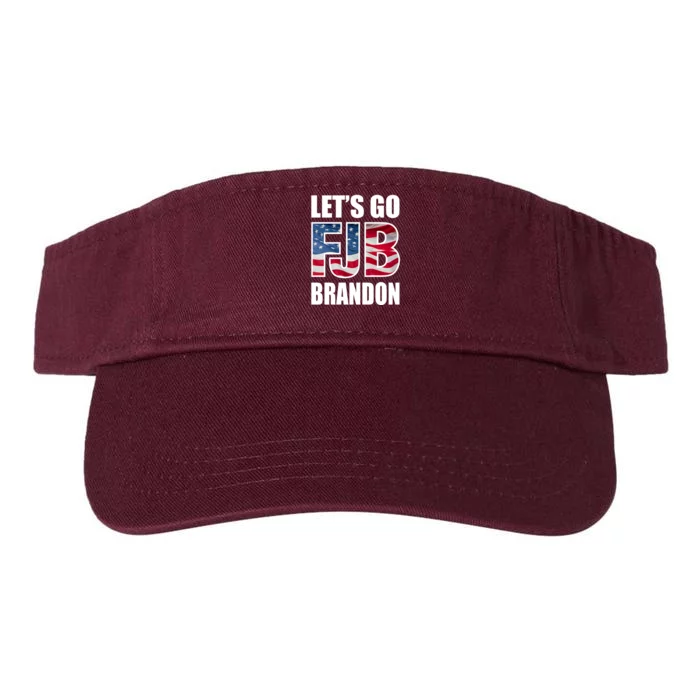 Let's Go Brandon FJB Flag Image Kitchenware Front & Back Valucap Bio-Washed Visor