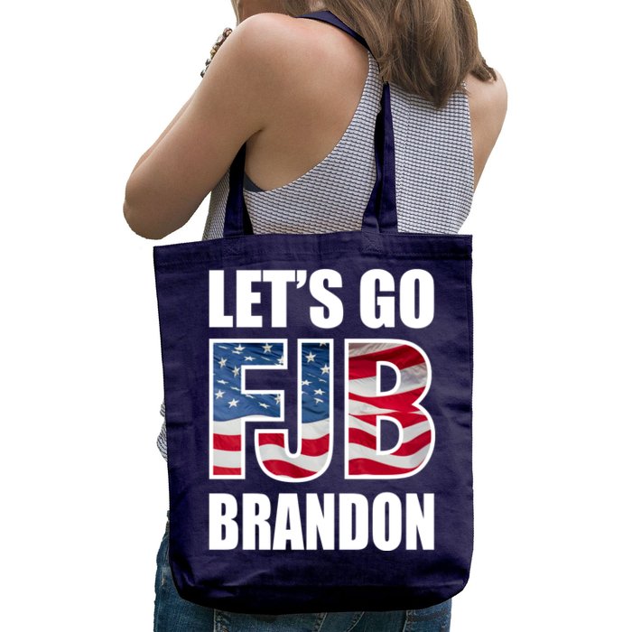 Let's Go Brandon FJB Flag Image Kitchenware Front & Back Tote Bag