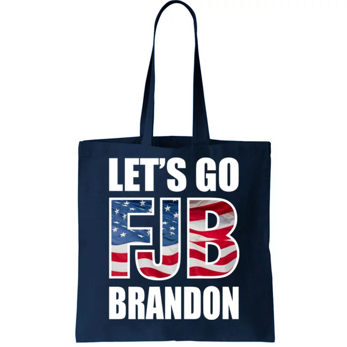 Let's Go Brandon FJB Flag Image Kitchenware Front & Back Tote Bag