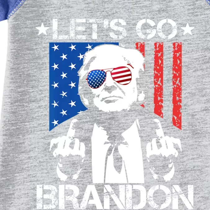 LetS Go Brandon Pro Trump 2024 Flag Anti Joe Biden Gift Infant Baby Jersey Bodysuit