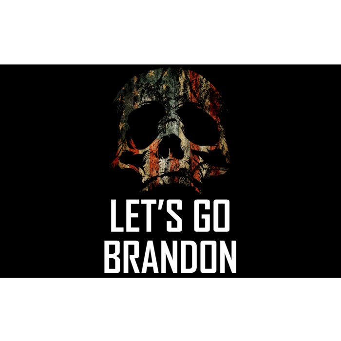 Let's Go Brandon American Grunge Skull Bumper Sticker