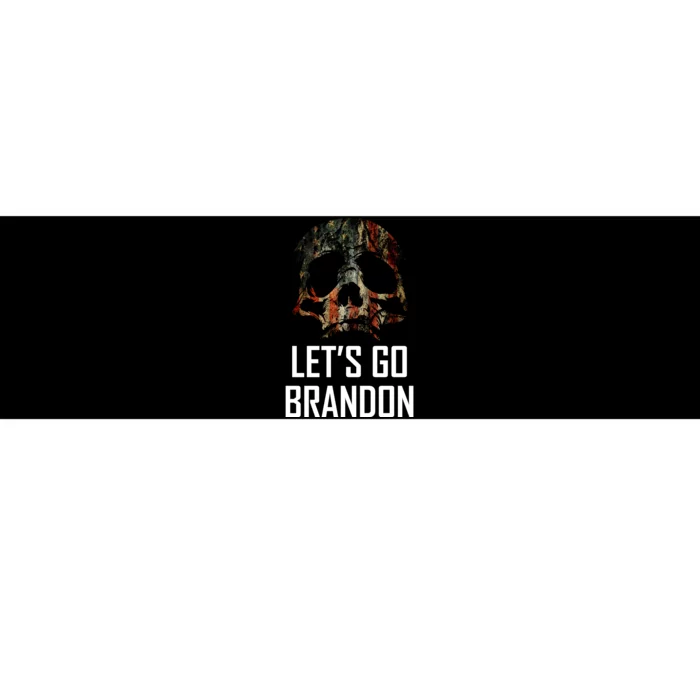 Let's Go Brandon American Grunge Skull Bumper Sticker