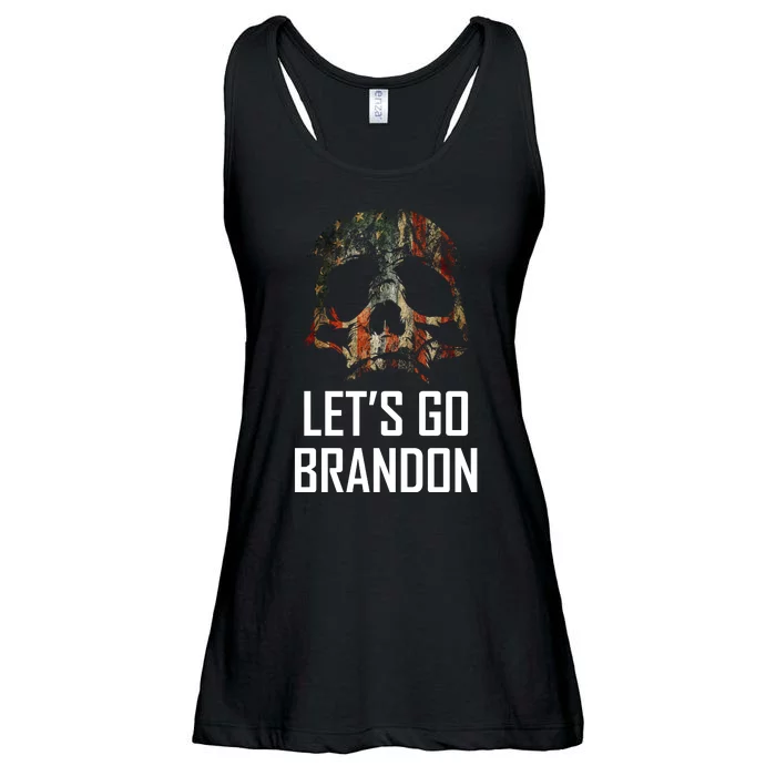 Let's Go Brandon American Grunge Skull Ladies Essential Flowy Tank