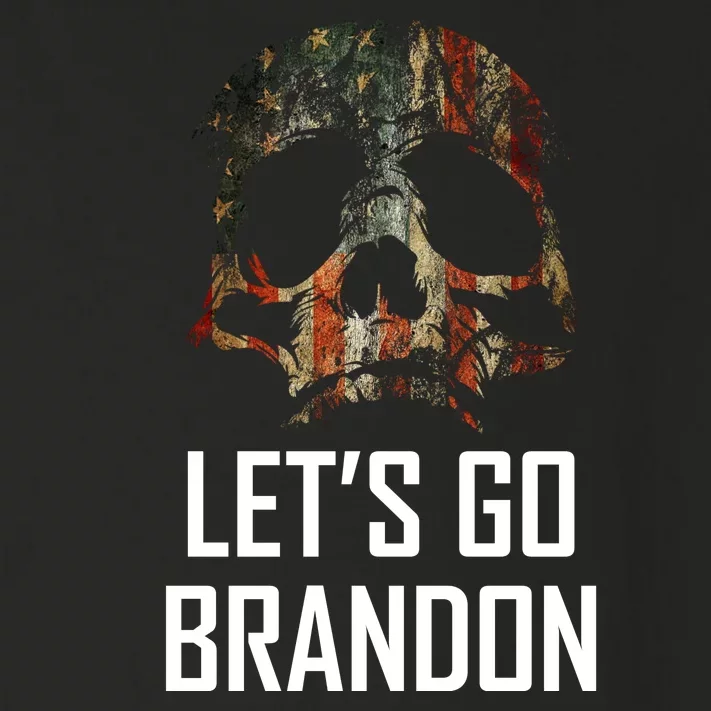 Let's Go Brandon American Grunge Skull Toddler Long Sleeve Shirt