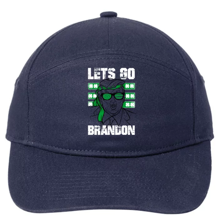 Lets Go Brandon St Patrick's Day Trump Beer America Flag 7-Panel Snapback Hat