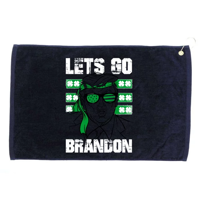 Lets Go Brandon St Patrick's Day Trump Beer America Flag Grommeted Golf Towel