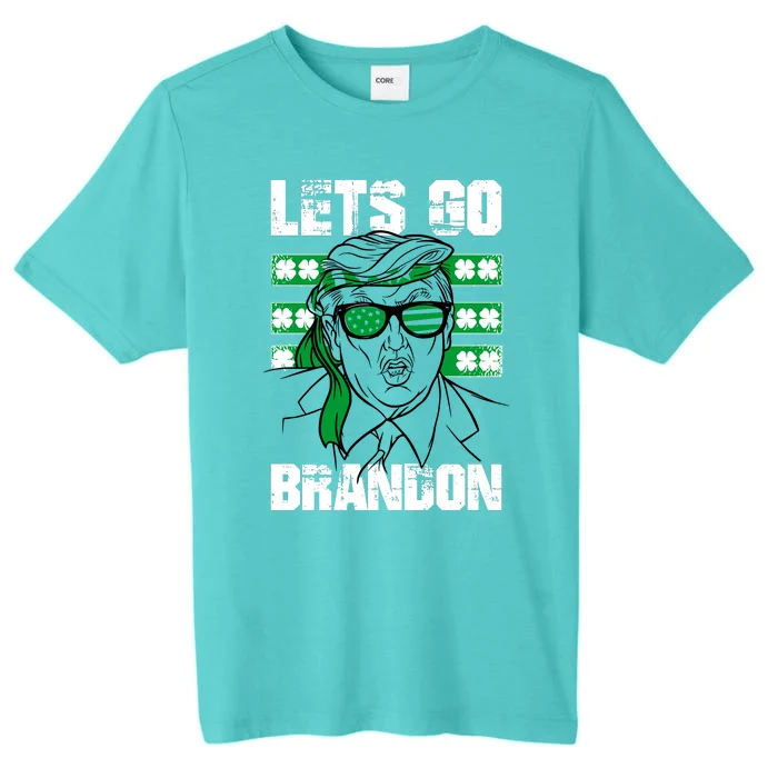 Lets Go Brandon St Patrick's Day Trump Beer America Flag ChromaSoft Performance T-Shirt