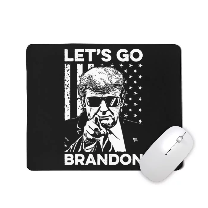 Let’s Go Brandon Conservative USA Flag Funny Donal Trump Mousepad