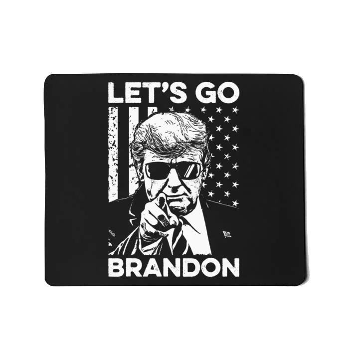 Let’s Go Brandon Conservative USA Flag Funny Donal Trump Mousepad