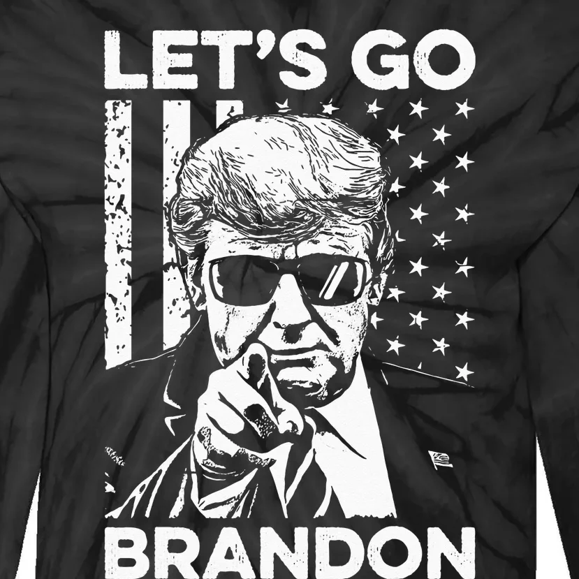 Let’s Go Brandon Conservative USA Flag Funny Donal Trump Tie-Dye Long Sleeve Shirt