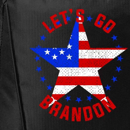 Lets Go Brandon LGB FBJ USA Star Flag City Backpack