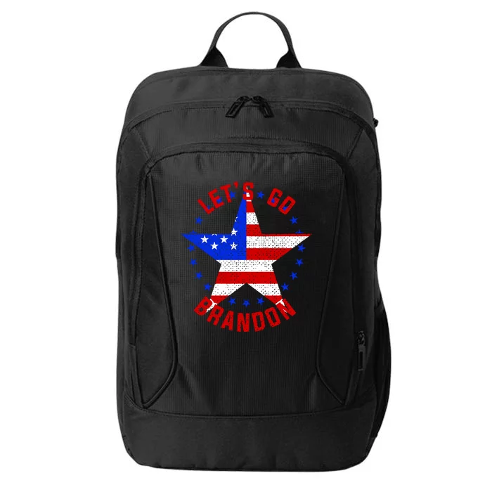 Lets Go Brandon LGB FBJ USA Star Flag City Backpack