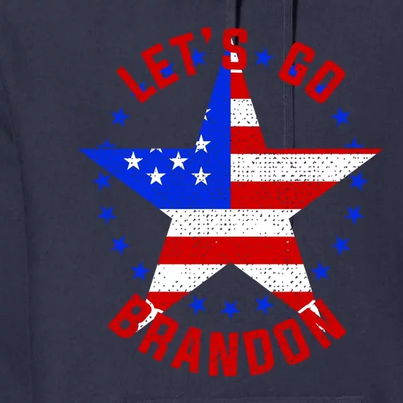 Lets Go Brandon LGB FBJ USA Star Flag Premium Hoodie