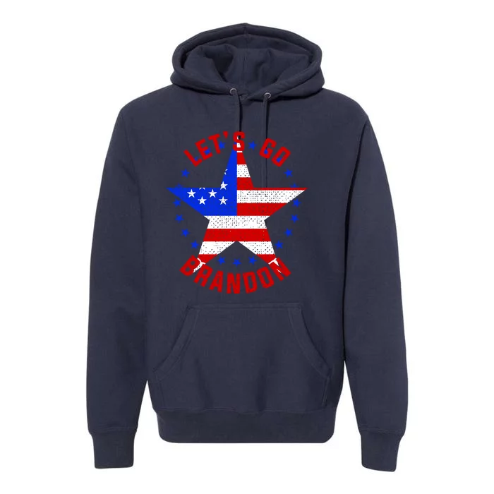 Lets Go Brandon LGB FBJ USA Star Flag Premium Hoodie