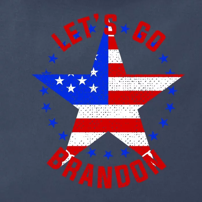 Lets Go Brandon LGB FBJ USA Star Flag Zip Tote Bag