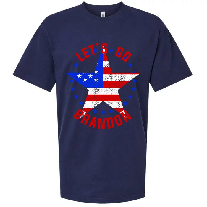 Lets Go Brandon LGB FBJ USA Star Flag Sueded Cloud Jersey T-Shirt