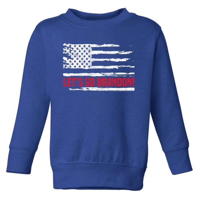 LetS Go Brandon Joe Biden Chant Impeach Biden Usa Flag Meaningful Gift Toddler Sweatshirt