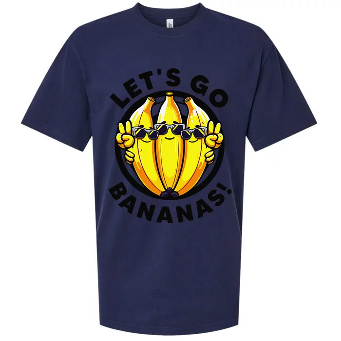 Lets Go Bananas Cute Yellow Banana Lover Fruit Funny Bananas Sueded Cloud Jersey T-Shirt