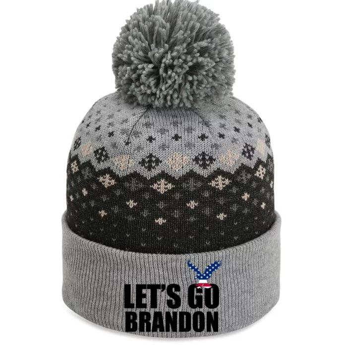 Let's Go Brandon American Bald Eagle The Baniff Cuffed Pom Beanie