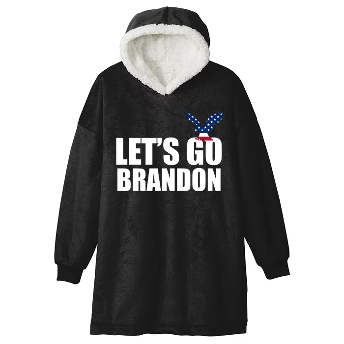 Let's Go Brandon American Bald Eagle Hooded Wearable Blanket