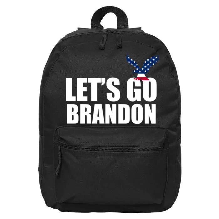 Let's Go Brandon American Bald Eagle 16 in Basic Backpack