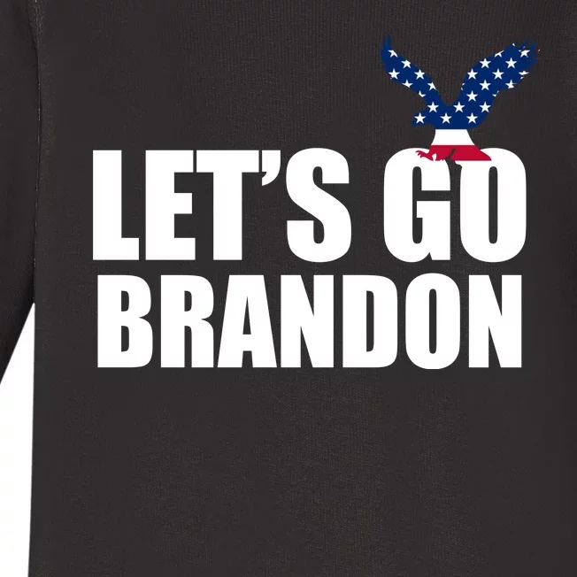 Let's Go Brandon American Bald Eagle Baby Long Sleeve Bodysuit