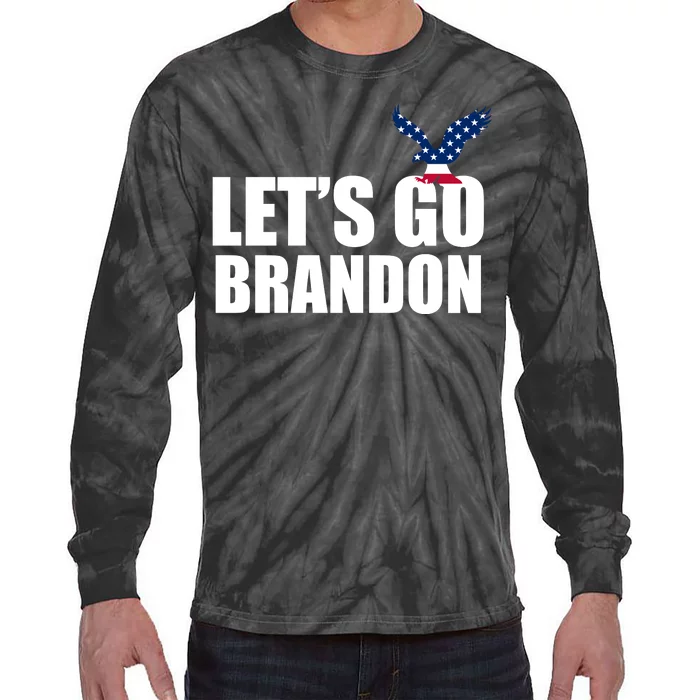 Let's Go Brandon American Bald Eagle Tie-Dye Long Sleeve Shirt