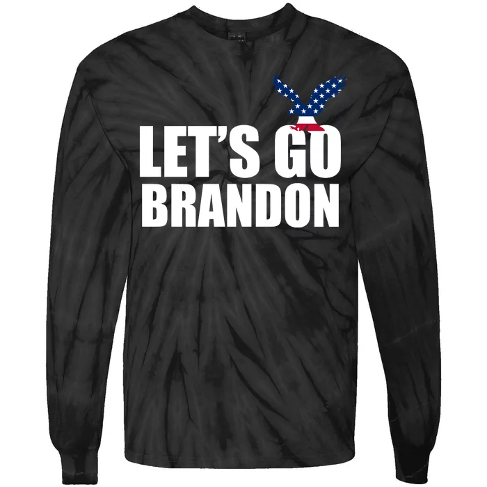 Let's Go Brandon American Bald Eagle Tie-Dye Long Sleeve Shirt